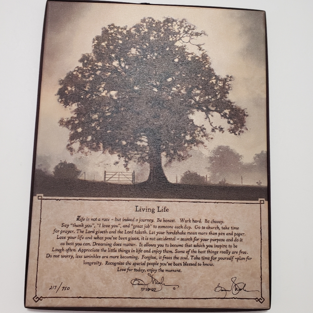 Living Life Bonnie Mohr Authentic Canvas signed and numbered Artwork